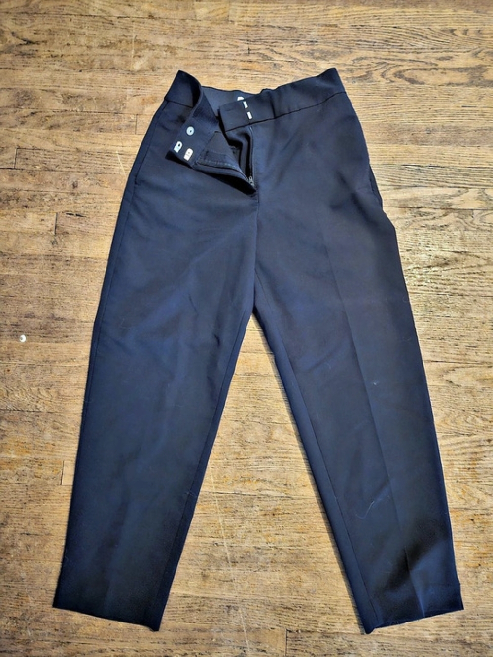 H&M Straight Ankle Length Pants, Navy, Size 4
